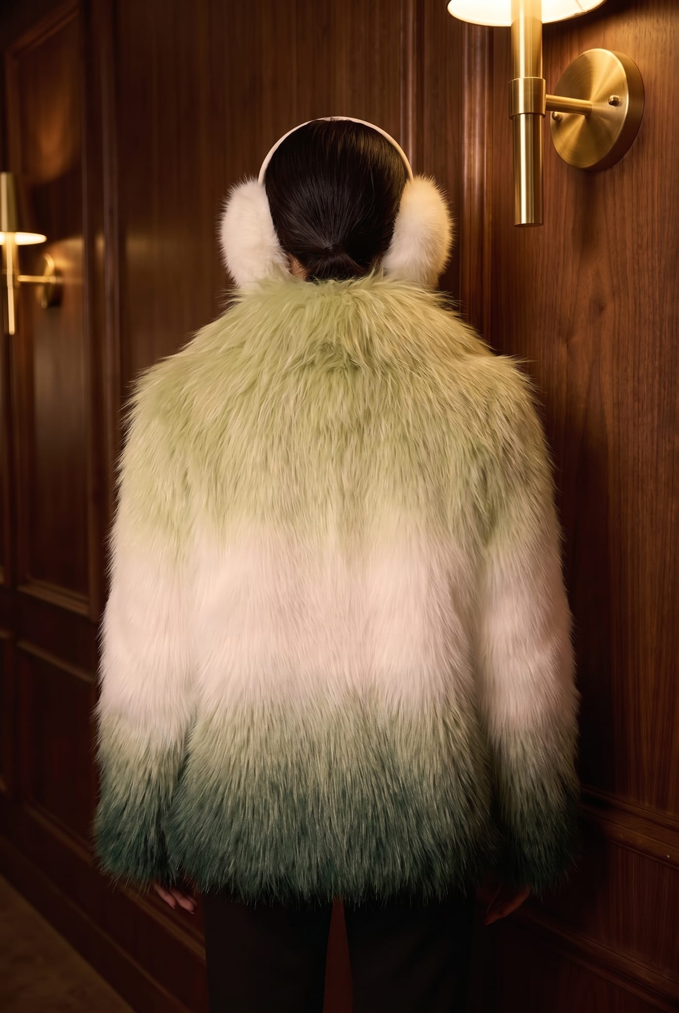 Style KIWI gradient fox jacket, back view