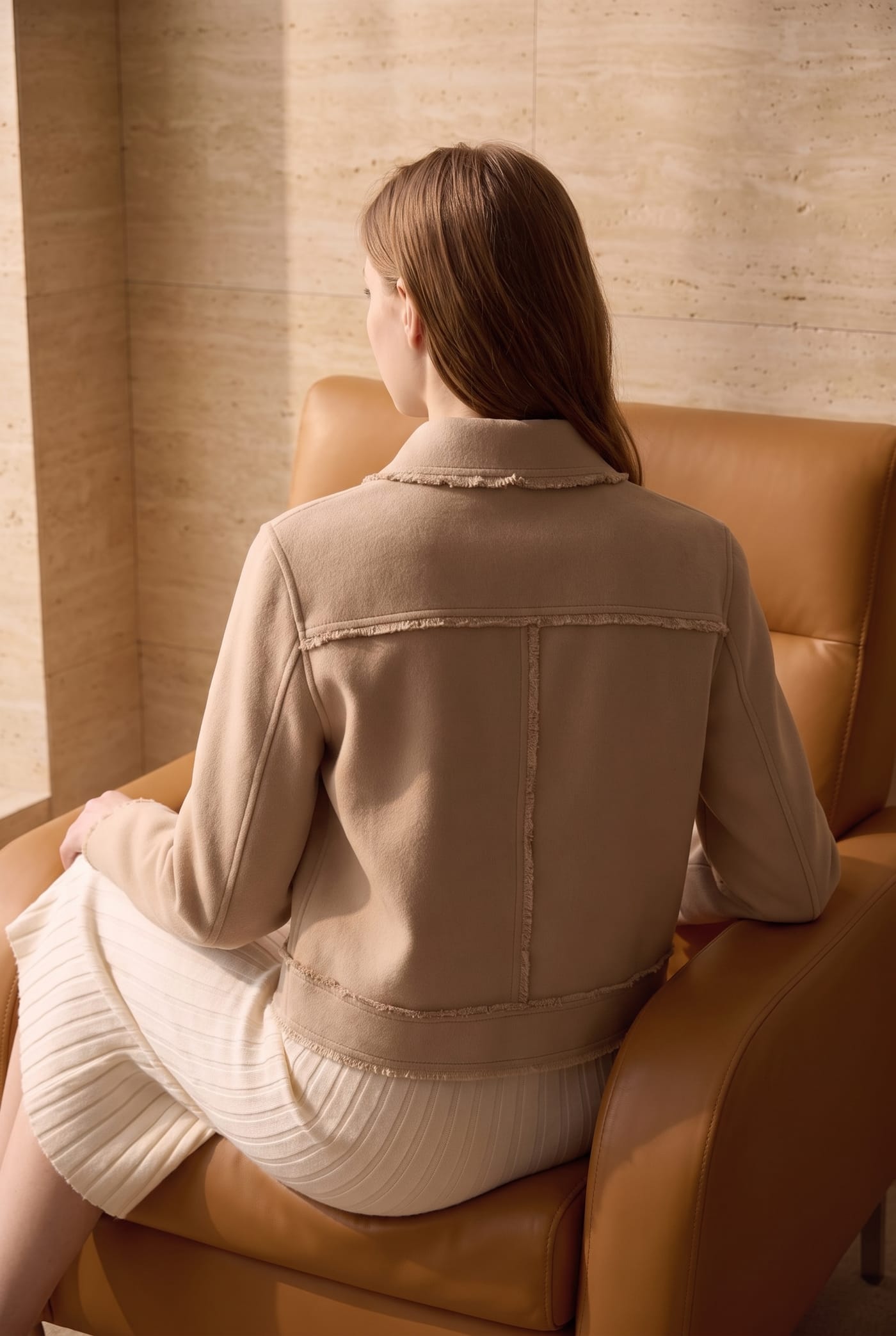 Style NEW KELLY cashmere jacket, back view