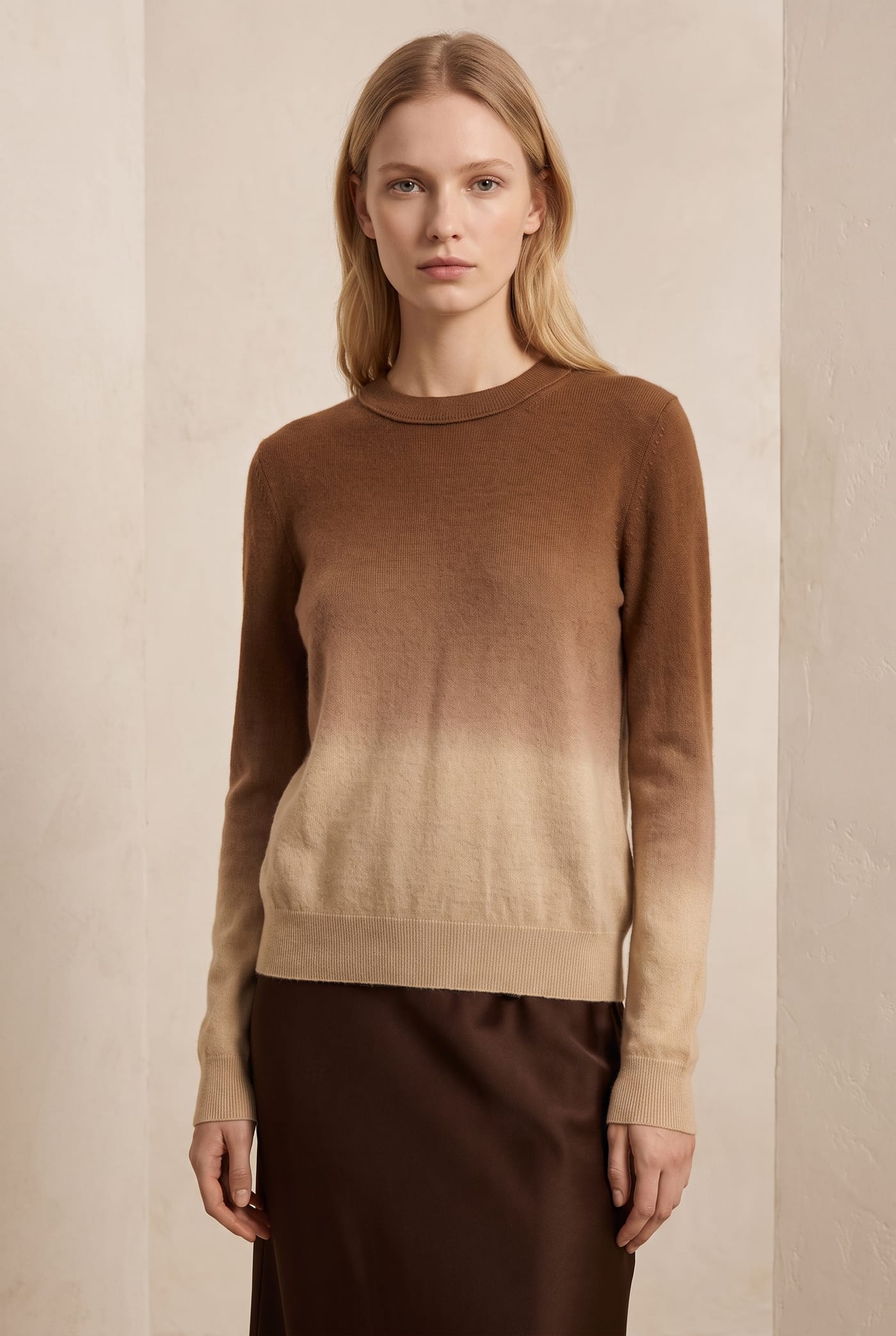 Style 23796 brown ombre cashmere sweater