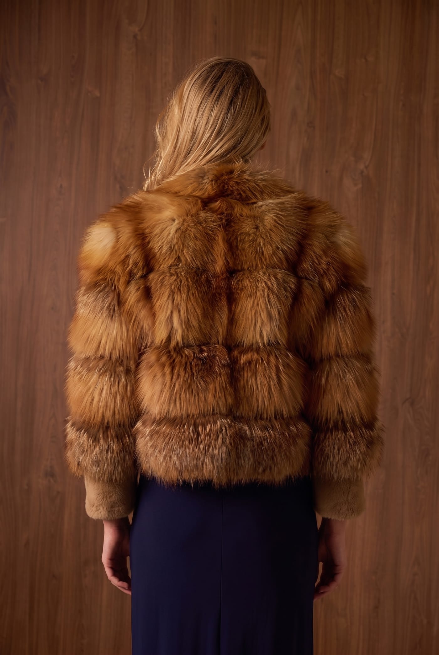 Style SPRF red fox jacket, back view