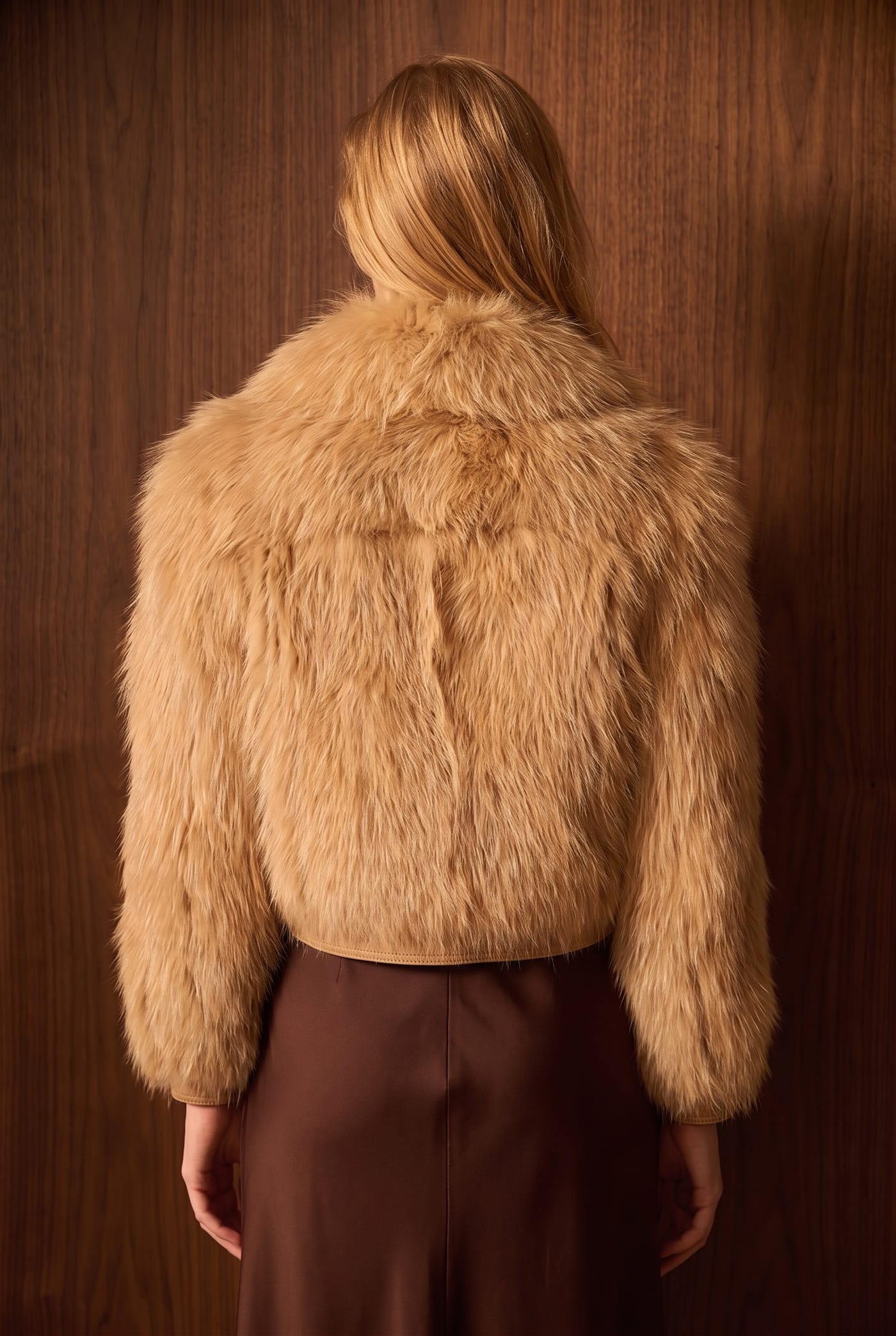 Style ZETA fox jacket, back view